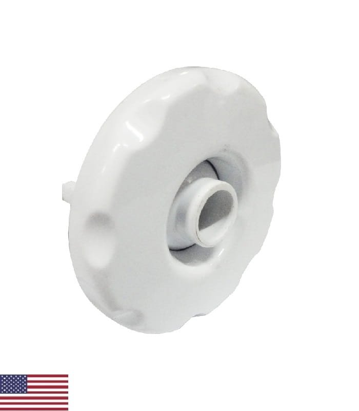 Escudo dirigible para jet Scalloped - 63,5mm Ø - flujo ajustable - blanco