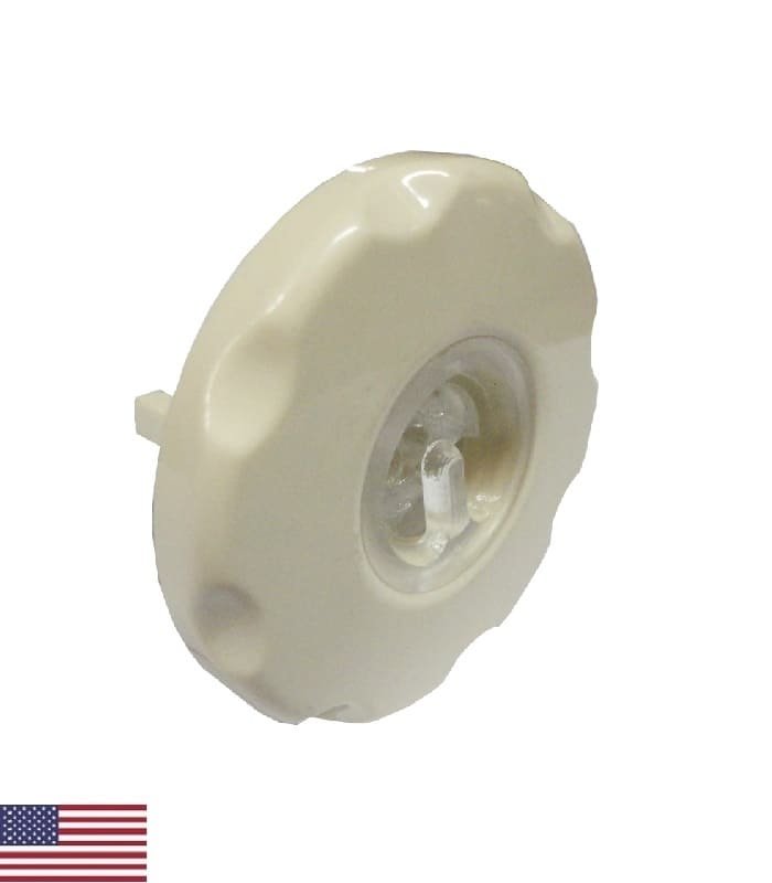 Escudo giratorio para jet Scalloped - 63,5mm Ø - flujo ajustable - bone