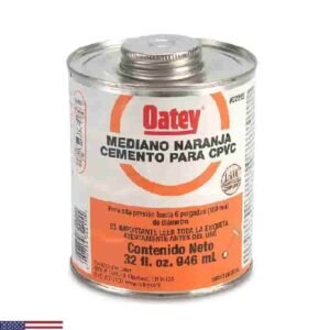 Pegamento mediano CPVC 32onz ~ 0,946Lt. ~ 1/4gal. - naranja
