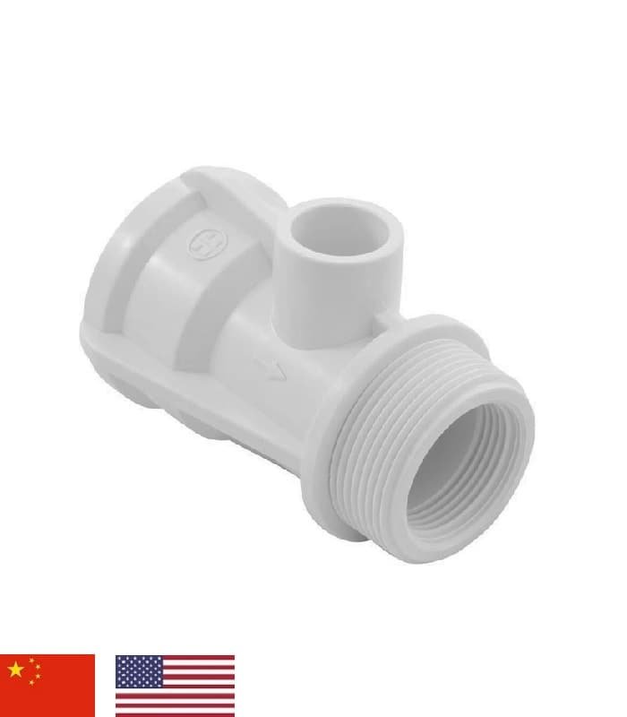 Jet de hidromasaje recto para concreto - 1.5" pres. int. × 1.5" rosca ext./int. × 0.5" pres. int. - CMP