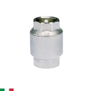 Válvula de retención «check» para agua CIMM 30 – de resorte en latón – Ø 1.0″ rosca interior - PN20~300psi – temp: -10° a 110°C – empaque NBR (caucho de nitrilo)