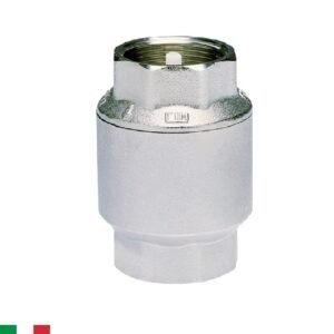 Válvula de retención «check» para agua CIMM 30 – de resorte en latón – Ø 1.5″ rosca interior - PN20~300psi – temp: -10° a 110°C – empaque NBR (caucho de nitrilo)