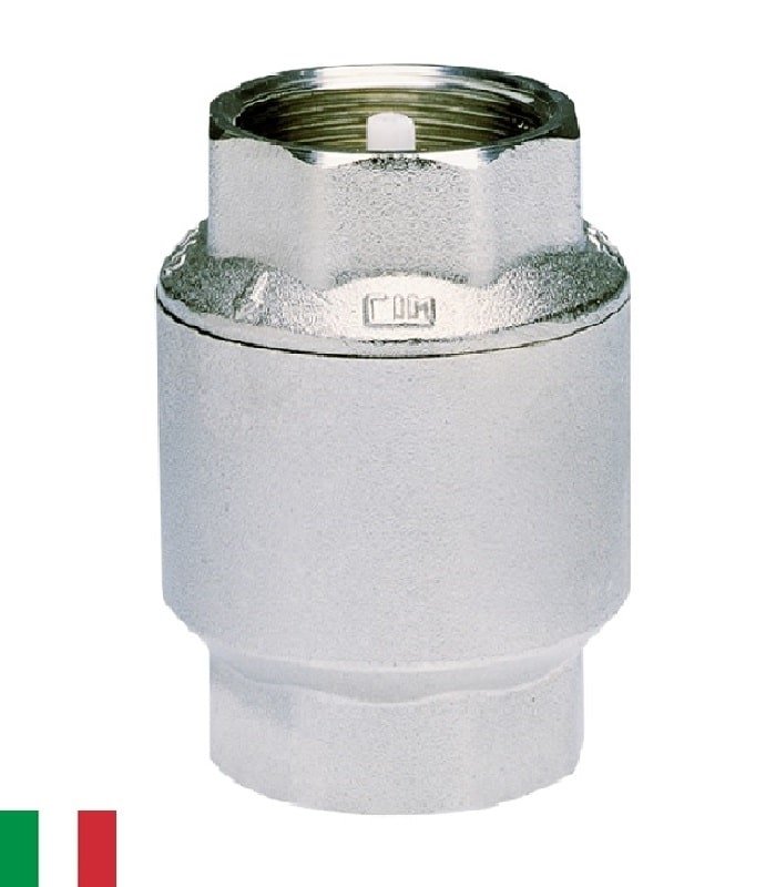 Válvula de retención «check» para agua CIMM 30 – de resorte en latón – Ø 3.0″ rosca interior - PN20~300psi – temp: -10° a 110°C – empaque NBR (caucho de nitrilo)