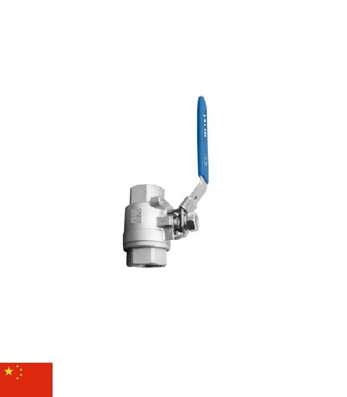 Válvula esférica para agua – acero inoxidable 304SS~CF8 – Ø 0.25″ rosca interior - PN25~363psi (agua) – temp: 150°C@150psi - (RPTFE) asiento de teflón reforzado – con seguro