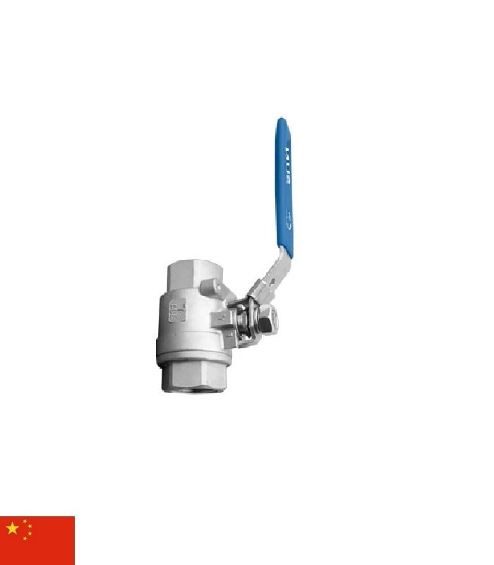 Válvula esférica para agua – acero inoxidable 304SS~CF8 – Ø 0.75″ rosca interior - PN25~363psi (agua) – temp: 150°C@150psi - (RPTFE) asiento de teflón reforzado – con seguro
