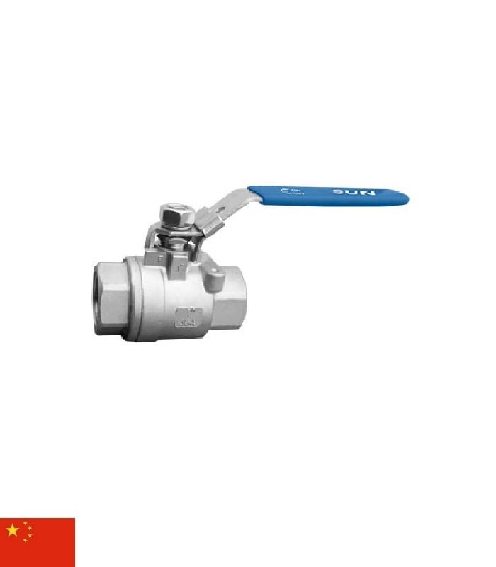 Válvula esférica para agua – acero inoxidable 304SS~CF8 – Ø 1.0″ rosca interior - PN25~363psi (agua) – temp: 150°C@150psi - (RPTFE) asiento de teflón reforzado – con seguro