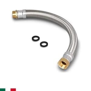 Manguera flexible para hidroneumático Ø 1.0" × 60cm (rosca ext ×rosca int.) - extra reforzada 250psi - conectores en bronce